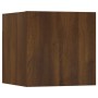 Armadietti TV Montati a Parete 2pz Rovere Marrone 30,5x30x30 cm