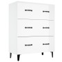 Credenza 69,5x34x90 cm in Legno Multistrato Bianco Lucido