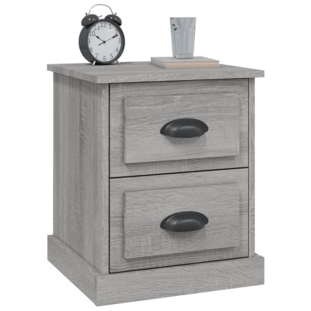 Comodini 2 pz Grigio Sonoma 39x39x47,5 cm in Legno Multistrato