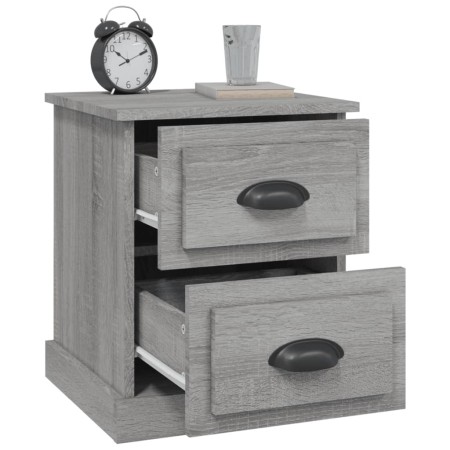 Comodini 2 pz Grigio Sonoma 39x39x47,5 cm in Legno Multistrato