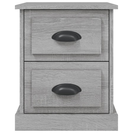 Comodini 2 pz Grigio Sonoma 39x39x47,5 cm in Legno Multistrato