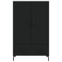 Credenza Nera 69,5x31x115 cm in Legno Multistrato