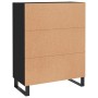 Credenza Nera 69,5x34x90 cm in Legno Multistrato