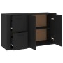 Credenza Nera 100x33x59,5 cm in Legno Multistrato