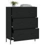 Credenza Nera 69,5x34x90 cm in Legno Multistrato