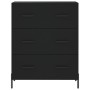 Credenza Nera 69,5x34x90 cm in Legno Multistrato