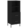 Credenza Nero 34,5x34x90 cm in Legno Multistrato