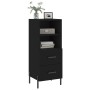 Credenza Nero 34,5x34x90 cm in Legno Multistrato