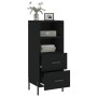 Credenza Nero 34,5x34x90 cm in Legno Multistrato