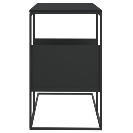 Tavolino Nero 55x36x59,5 cm Legno Multistrato