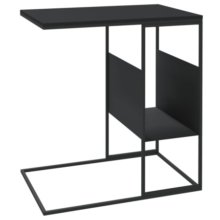 Tavolino Nero 55x36x59,5 cm Legno Multistrato