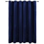 Tenda Oscurante Anelli in Metallo Velluto Blu Scuro 290x245 cm
