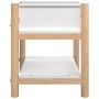 Tavolini da Letto 2pz Bianchi 42x38x45 cm in Legno Multistrato