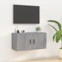 Mobile Porta TV a Parete grigio sonoma 80x34,5x40 cm