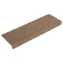 Tappetini per Scale Tessuto Agugliato 15 pz 65x21x4 cm Crema