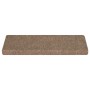 Tappetini per Scale Tessuto Agugliato 15 pz 65x21x4 cm Crema