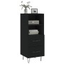 Credenza Nero 34,5x34x90 cm in Legno Multistrato