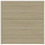 Comodini Rovere Sonoma 2 pz 40x30x40 cm in Legno Multistrato