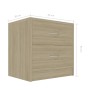 Comodini Rovere Sonoma 2 pz 40x30x40 cm in Legno Multistrato