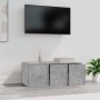 Mobile Porta TV Grigio Cemento 80x34x30 cm Legno Multistrato