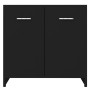 Mobile da Bagno Nero 60x33x61 cm in Legno Multistrato