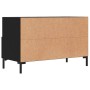 Mobile Porta TV Nero 80x36x50 cm in Legno Multistrato