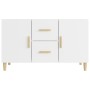 Credenza Bianca 100x36x60 cm in Legno Multistrato