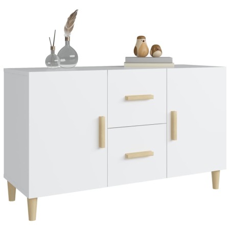 Credenza Bianca 100x36x60 cm in Legno Multistrato