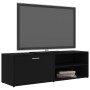 Mobile Porta TV Nero 120x34x37 cm in Legno Multistrato