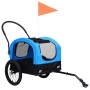 Rimorchio da Bici per Animali Carrello Jogging 2in1 Blu e Nero