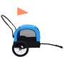 Rimorchio da Bici per Animali Carrello Jogging 2in1 Blu e Nero