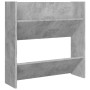 Scarpiere Muro 4pz Grigio Cemento 60x18x60cm Legno Multistrato