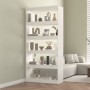 Libreria/Divisorio Bianco 80x30x167,4 cm Legno Massello di Pino