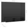 Mobile TV a Muro Grigio Lucido 120x23,5x90 cm Legno Multistrato