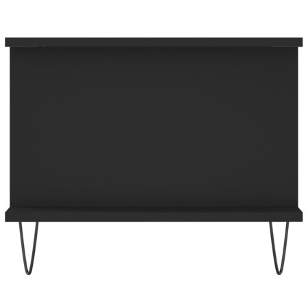 Tavolino da Salotto Nero 90x50x40 cm in Legno Multistrato