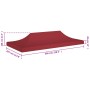 Tetto per Tendone per Feste 6x3 m Rosso Borgogna 270 g/m²