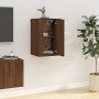 Mobile Porta TV a Parete Rovere Marrone 40x34,5x60 cm