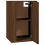 Mobile Porta TV a Parete Rovere Marrone 40x34,5x60 cm