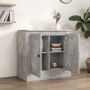 Credenza Grigio Cemento 70x35,5x67,5 cm in Legno Multistrato