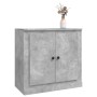 Credenza Grigio Cemento 70x35,5x67,5 cm in Legno Multistrato