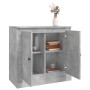 Credenza Grigio Cemento 70x35,5x67,5 cm in Legno Multistrato