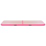 Tappetino Ginnastica Gonfiabile con Pompa 600x100x10cm PVC Rosa