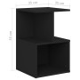 Comodini 2 pz Neri 35x35x55 cm in Legno Multistrato
