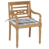Sedie Batavia con Cuscini 4 pz in Legno Massello di Teak