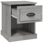 Comodini 2 pz Grigio Sonoma 39x39x47,5 cm in Legno Multistrato