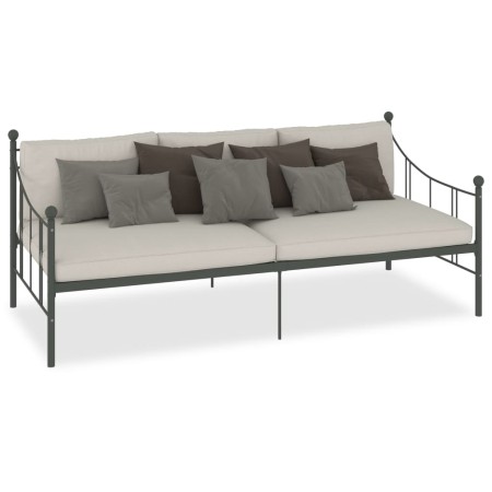 Telaio Divano Letto Grigio in Metallo 90x200 cm