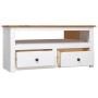 Mobile TV Angolare Bianco 93x49x49cm Pino Massello Panama Range