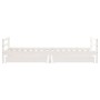 Giroletto Bambini con Cassetti Bianco 80x200cm Massello di Pino