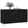 Credenza Nera 100x36x60 cm in Legno Multistrato