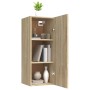 Mobile Pensile Muro Rovere Sonoma 34,5x34x90 Legno Multistrato